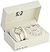 Anne Klein Women's Japanese-Quartz Watch with Alloy Strap, Gold, 5 (Model: AK/2866RQST)