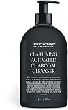 Activated Charcoal Cleanser 4 fl oz with MSM and Vegan DMAE, Vitamin C and Alpha Lipoic Acid Helps to Combat Acne and Blemishes, Fade Dark Spots, and Provide Anti-aging and Antioxidant Protection.