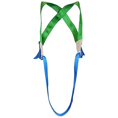 Möbeltrage-Kreuzgurt mit separatem Gurtband in Profi Qualität, Farbe grün/blau, Tragegurt, Transportgurt