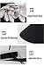 CACUSS Women's Summer Sun Hat Large Brim Visor Adjustable Velcro Packable UPF 50+ (Black Flower)