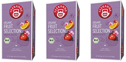 Teekanne Bio Früchtetee - 3er Pack Fruit Selection (3 x 20 Beutel, 180 g)