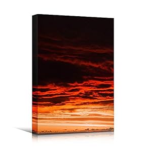 signwin Canvas Wall Art Gradient Sunset Coastal Orange...