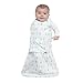 HALO 100% Cotton Sleepsack Swaddle, 3-Way Adjustable Wearable Blanket, TOG 1.5, 3 Bunnies Baby Blue, Newborn, 0-3 Months