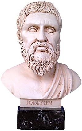 AMA Epictetus Plato Bust Statue with Greek Marble Base