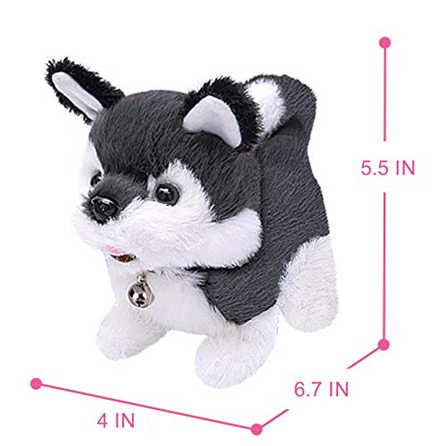 Liberty Imports Plush Husky Toy Puppy Electronic Interactive Pet Dog