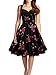 Babyonlinedress Babyonline Women's 50s V Neck Vintage Cut Out Retro Party Cocktail Swing Dresses