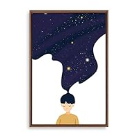 Framed Canvas Wall Art Cartoon Children's Room Canvas Prints Home Artwork Decoration for Living Room,Bedroom - 16x24 inches