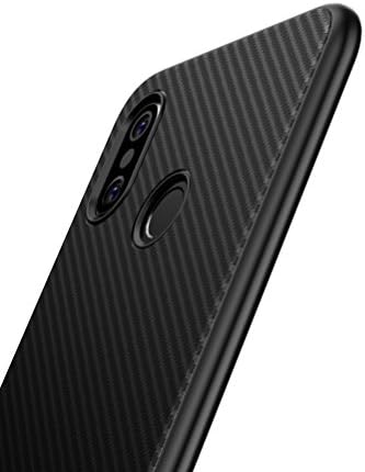xinyunew Xiaomi Mi 8 Case,[Carbon Fiber Texture Design] Light ShockProof Brushed Rugged Grip Cover Slim Simple Stylish Soft TPU Silicone Bumper Case skin for Xiaomi Mi 8 + Glass Screen Protector