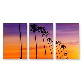 3 Panel The Palm Trees Pictures Home Wall...
