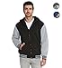 Maximos Men's Sherpa Lined Varsity Full Zip Hooded Jacket