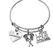 Infinity Collection Lacrosse Charm Bangle Bracelet - Lacrosse Jewelry, LAX Gifts- Gift For Female Lacrosse Players