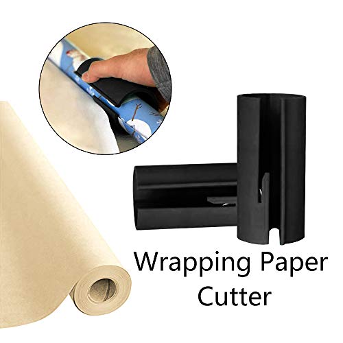 Wrapping Paper Cutter-Christmas, Birthdays and Any Holiday Present Stickers Cutting Tools, Gift for Any SizeRoll Wall Sticker Decorations, Kraft Paper Slitter Trimmer Blades