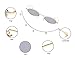 Gamt Vintage Oval Sunglasses for Women and Men Small Metal Frame Candy Colors Grey