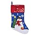 Gift Boutique Set of 3 Christmas Stockings 18” Sequin Holiday Stocking Decorations, Red Green and Blue Colors Santa Claus Snowman & Tree Character Design Party Favor Accessories for Fireplace Decor