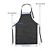 YUYIKES 7 Pcs Adjustable Children Chef Apron Set for Cooking Baking Painting Art Kids Chef Aprons with 2 Pocket