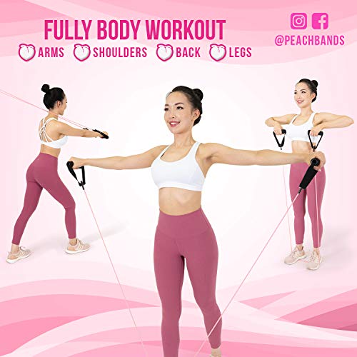 Peach Bands Resistance Tube Bands Set Exercise Bands with Handles