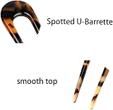 PREMJCROY 2 Pcs U Shaped Hair Pins Tortoise Shell French Style 2 Prong Updo view 2