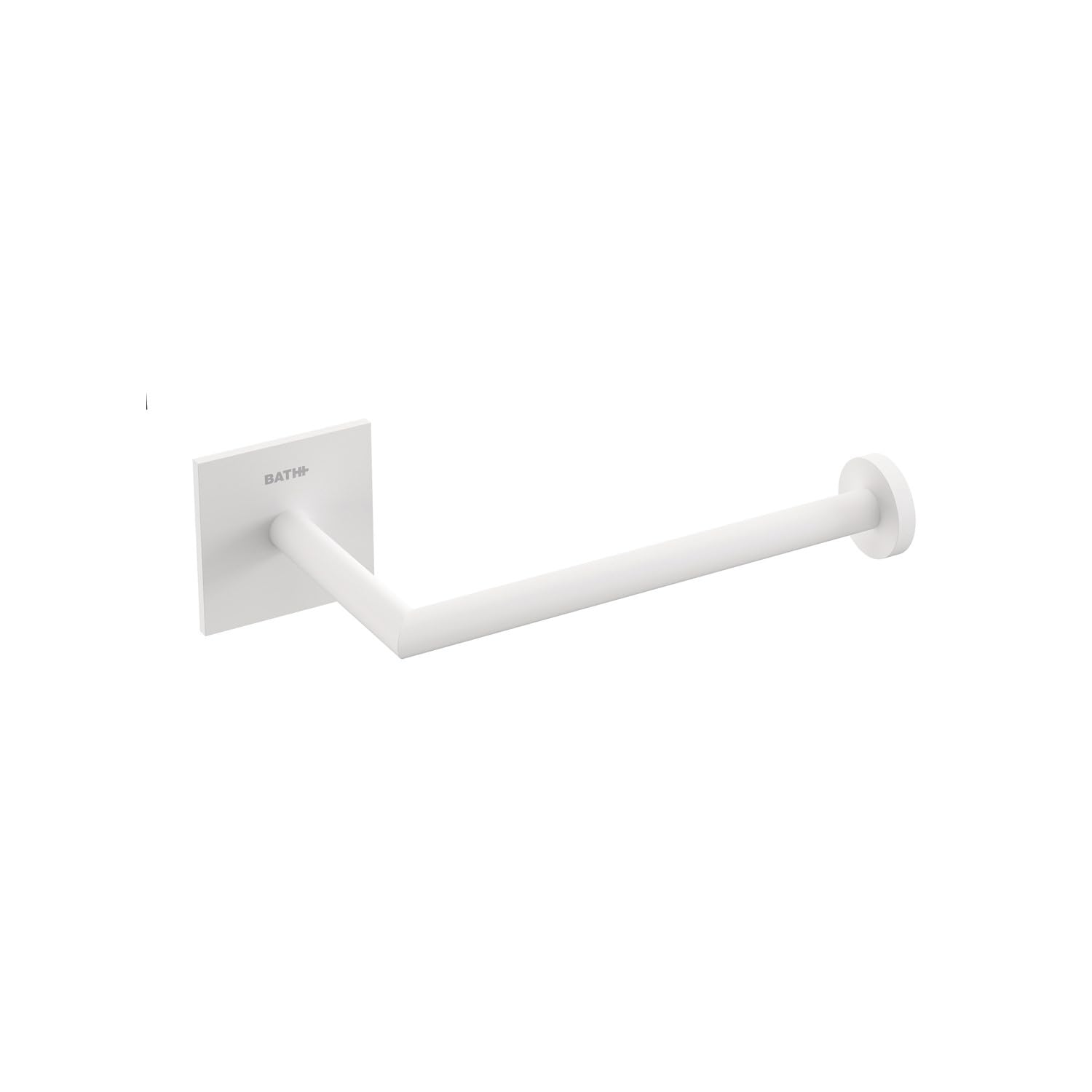 COSMIC Toilet roll Holder White Matte Adhesive Measures 4.5 x 8 x 15.5 cm