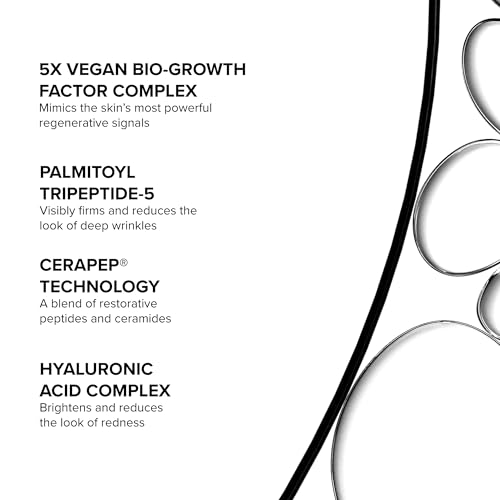 DRMTLGY Needle-less Growth Factor Serum for Face – Multi-Peptide & Hyaluronic Acid Facial Serum, Firming & Lifting, Skin Barrier Support & Wrinkle Care