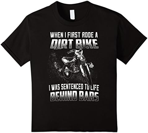 Kids Dirt Bike - WHEN I FIRST RODE Tee Shirt 6 Black