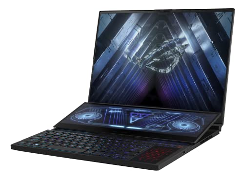 ASUS ROG Zephyrus Duo 16 (2022) Gaming Laptop, 16” 165Hz ROG Nebula HDR QHD 16:10 Display, NVIDIA GeForce RTX 3070 Ti, AMD Ryzen 9 6900HX, 32GB DDR5, 1TB SSD, Windows 11, GX650RW-XS96,Black