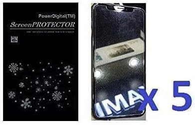 PowerDigital(TM) Diamond Sparkling Glitter Screen Protector for iPhone 11/ iPhone XR 6.1 inch with Lint Cleaning Cloth (Retail Packaging, PET Material) - 5 Pack (iPhone 11/ iPhone XR)