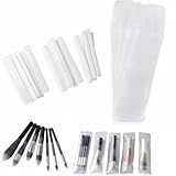 ClothoBeauty 15 Pcs Cosmetic Make Up Brush Pen Guards Cover Mesh Protectors Fits with 5 Pcs Brush protector PVC bag(not include the brushes)