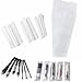 ClothoBeauty 15 Pcs Cosmetic Make Up Brush Pen Guards Cover Mesh Protectors Fits with 5 Pcs Brush protector PVC bag(not include the brushes)