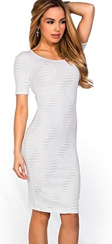 white see through bodycon dress