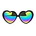 Womens Mirrored Rusta Mirror Lens Plastic Frame Heart Shape Sunglasses (Black)