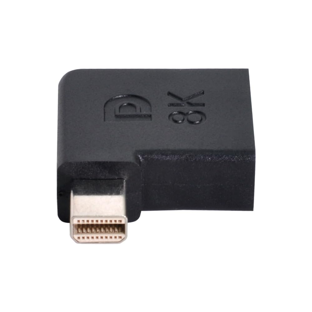 NFHK Angled Mini DisplayPort 1.4 Male to DP Female 8K 60hz Adapter Ultra-HD UHD 4K 144hz 7680 * 4320 for Video PC Laptop Monitor