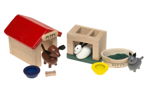 Small World Toys Ryan's Room Wooden Doll House Accessory - Pet Set