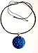 Swimmi Handcrafted Blue Abalone Necklace, Natural Paua Abalone Necklaces for Women Men, Handmade Rainbow Beads Cords Seashell Necklace Jewelry (CA347)