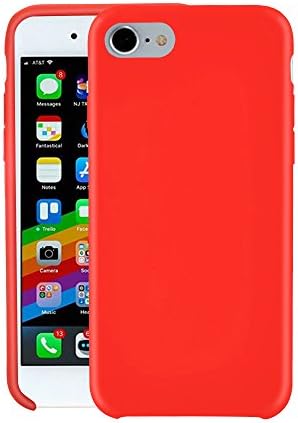 Silicone iPhone 8 Case,iPhone 7 Red Case,Silicone Gel Rubber Case with Soft Microfiber Cloth Lining Cushion Protective Case for iphone 8/ iPhone 7(red)