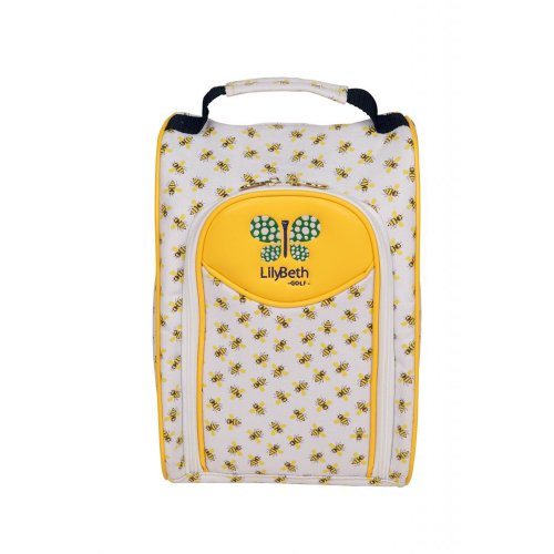 LilyBeth GOLF Shoe Bag, Yellow Bumble Bee