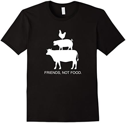 Men's Friends Not Food Save Animals Shirt Medium Black