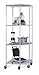 TRINITY EcoStorage Heavy Duty 4-Tier Adjustable Corner Wire Shelving with Wheels for Kitchen Organization, Garage Storage, and More, NSF Certified, 800-2400 Lb Capacity, 27x27x18x72-77-Inch, Chrome