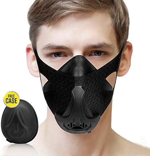 RIGWARL Workout Mask for Men - High Altitude Elevation Simulation Sport Training Mask Hypoxic Mask Running Mask Fitness Mask with 6 Level Air Flow Regulator