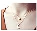 MauSong Women's Fashion Doublelayer Chains with Star and Moon Simple Choker Necklace, Double Layer Necklace Chain Set Adjustable Pendant Necklace for Women (Gold)