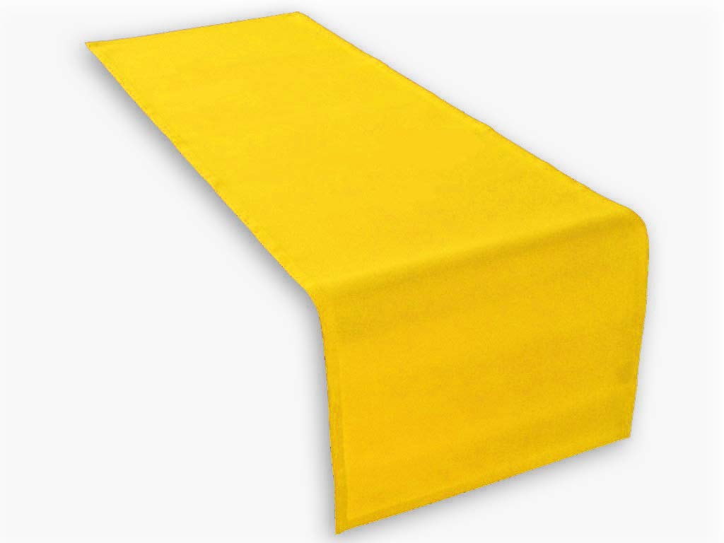 1 x Table Runner 45x150 cm in Yellow (17,71 x 59,05 inch) 100% Cotton 285 gr/qm. High Quality. Lemos-Home.