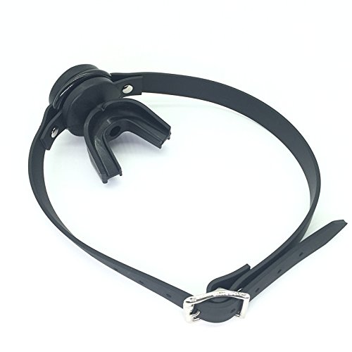 The Bondage Locker Silicone Gum Shield Gag Fetish and Fantasy Mouth Gag, Black