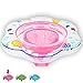 Baby Swimming Ring Floats with Safety Seat Double Airbag Swim Rings for Babies Kids Swimming Float Baby Floats for Pool Swim Training Aid Kids PVC Pool Floats for Toddlers of 6-24 Months - Pink