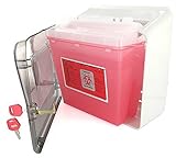 Bemis Sharps Wall Cabinet Only - Use with 5 Quart Sharps Medical Waste Disposal Container & Glove Box Holder