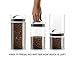 Prepara Evak Fresh Saver Airtight Coffee Bean Storage Canister, Countertop Container for Coffee Beans, Grounds, Tea, and Dry Goods, 7.2 Cup, Black