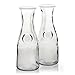 Set of 4 - Glass Carafe - 1 Litre / 33.8 oz - 4 1/8