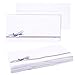 50 Pack DL Envelopes - Self Seal Airmail Envelopes, 4.33 × 8.66 Inches, Perfect for Tri-Folded A4 Paper Brochures, Leaflets, Menus, White