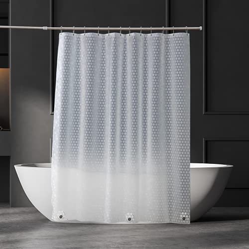 GaGeetopia EVA 3D Plastic Shower Curtain Liner Clear Dots 72x72