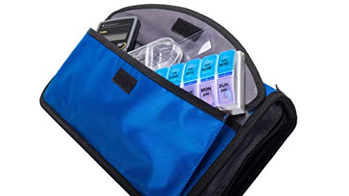 Med Manager by Case-It, Portable Pill Organizer Case, Travel Medication Bag, Holds Various Sized Pill Bottles, Great for Home or Travel (13" x 3" x 7.25") - Thumbnail 4