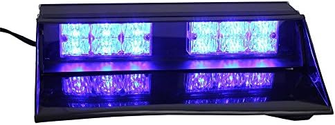 EASSL 12 LED 6W Windshield Emergency Interior Dash Deck Strobe Light Blue