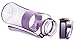 Swig Savvy Sports Water Bottle, Motivational Time Marker, Leakproof Lid, Silicone Sleeve,18oz (Purple)